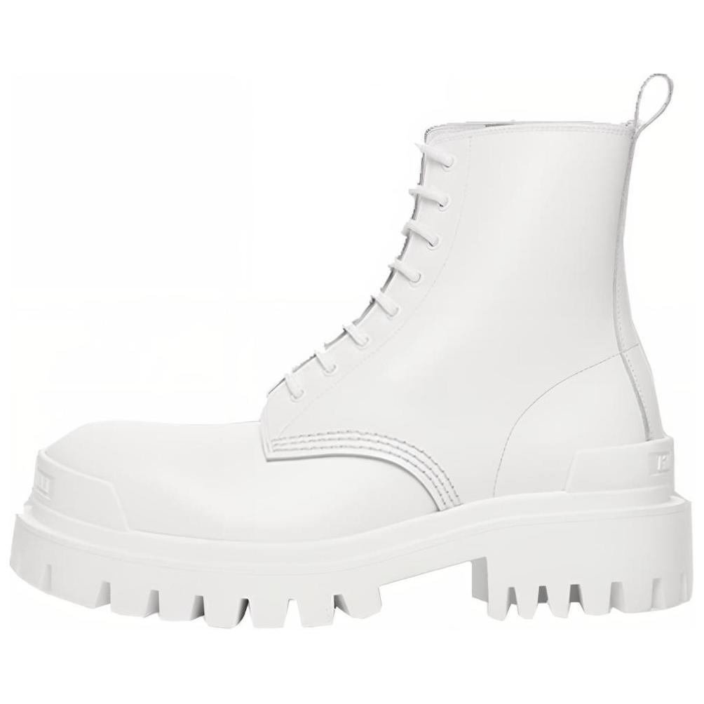 Ботинки женские Balenciaga Strike Lace Up белые, 36 EU