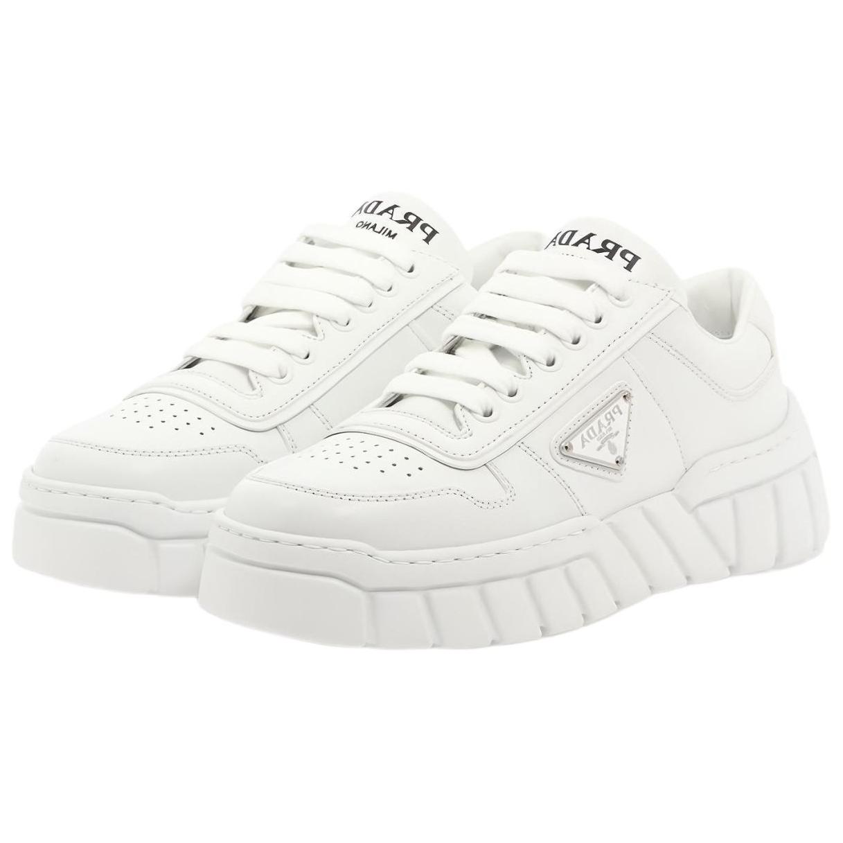 Кеды женские PRADA 1E946M_3LJ6_F0009 белые, 40 EU