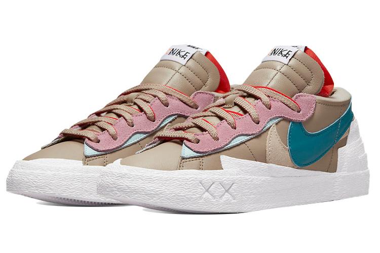Спортивные кеды унисекс Nike Blazer Low Sacai Kaws, reed, 42.5 EU