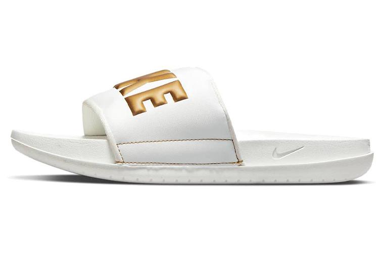 Шлепанцы женские Nike Offcourt Slide BQ4632-105, summit white metallic gold