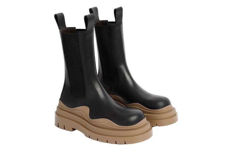 Челси-ботинки мужские Bottega Veneta Tire Chelsea Short черные, 40 EU