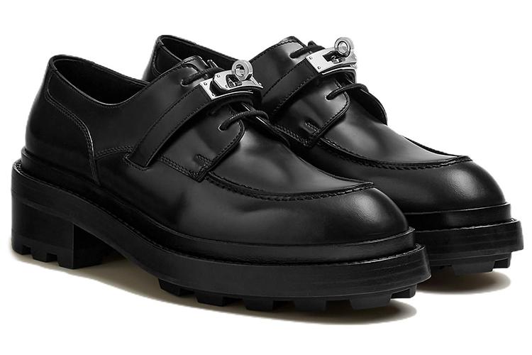 Полуботинки женские HERMES First Casual H222072Z 02 черные, 36 EU