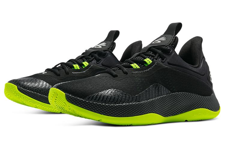 Кроссовки мужские Under Armour Curry 2 Hovr Splash черные, зеленые, 44.5 EU