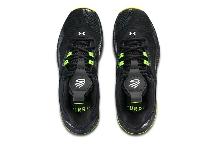 Кроссовки мужские Under Armour Curry 2 Hovr Splash черные, зеленые, 44.5 EU