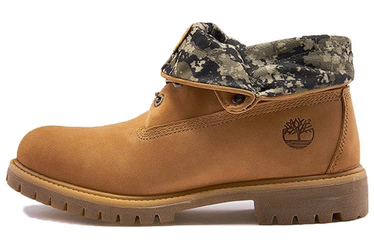 Ботинки мужские Timberland Roll Top Premium Boots, wheat olive green camouflage, 44 EU