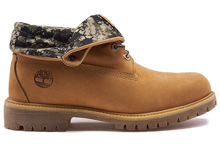 Ботинки мужские Timberland Roll Top Premium Boots, wheat olive green camouflage, 44 EU