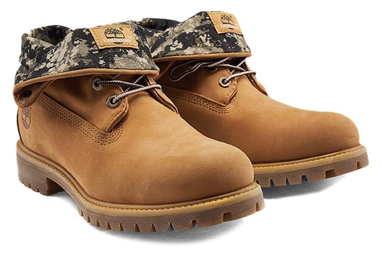 Ботинки мужские Timberland Roll Top Premium Boots, wheat olive green camouflage, 44 EU