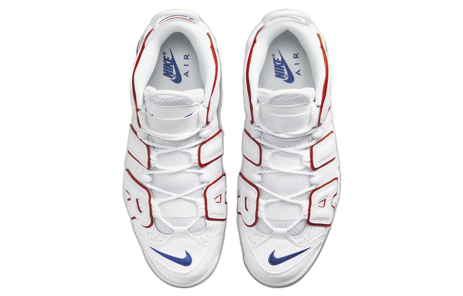 Кроссовки унисекс Nike Air More Uptempo 96 USA Hoops белые-красные, 45 EU