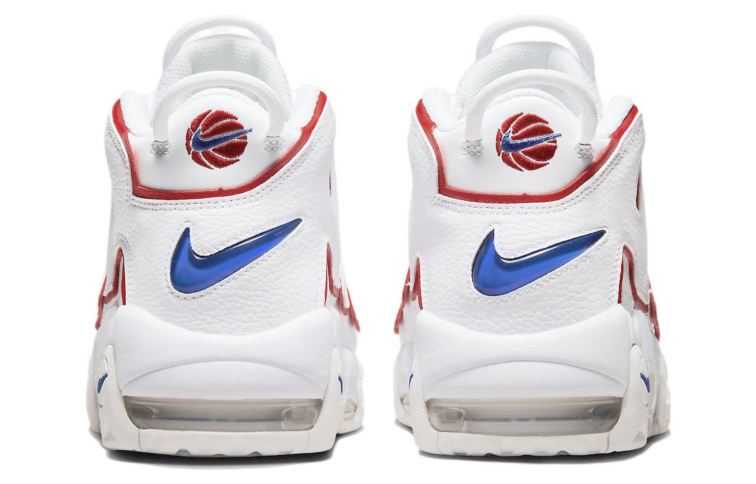 Кроссовки унисекс Nike Air More Uptempo 96 USA Hoops белые-красные, 45 EU