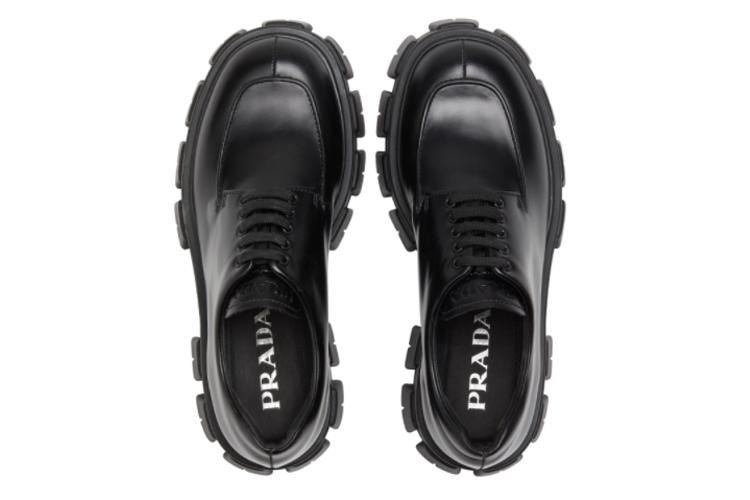 Полуботинки женские PRADA Monolith черные, 35 EU