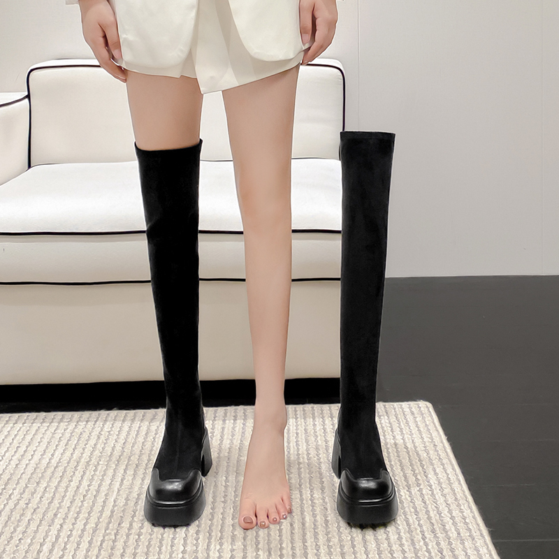 Ботфорты женские AGSDON 634074 черные, 39 EU