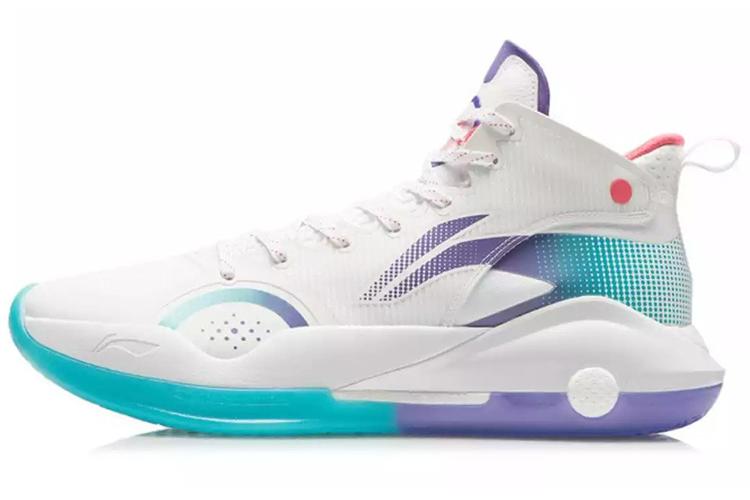 Кроссовки мужские LiNing Yushuai XV белые, синие, фиолетовые, 41 EU