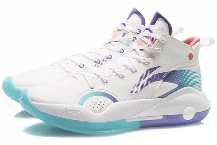 Кроссовки мужские LiNing Yushuai XV белые, синие, фиолетовые, 41 EU