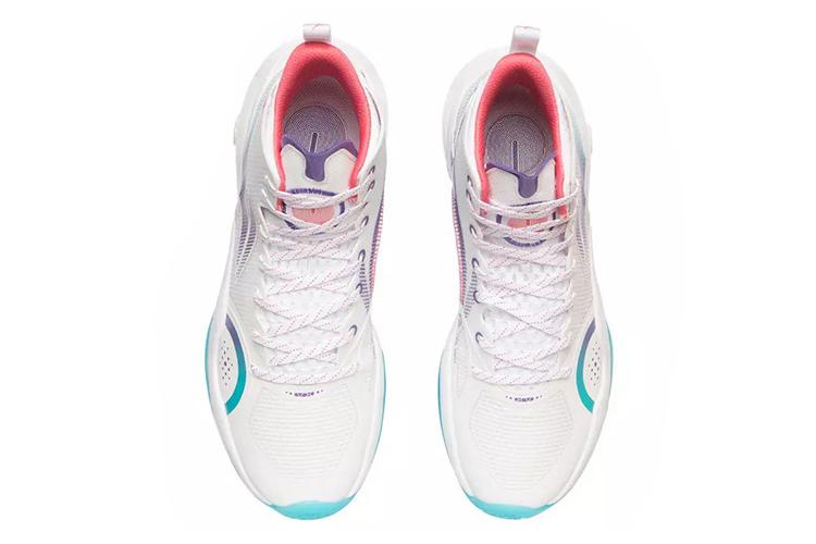 Кроссовки мужские LiNing Yushuai XV белые, синие, фиолетовые, 41 EU