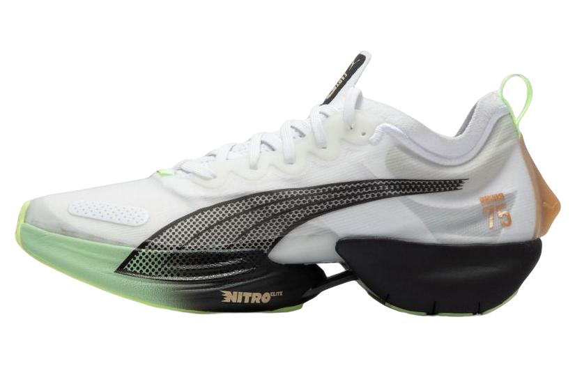 Беговые кроссовки мужские PUMA Fast R Nitro Elite Run 75 белые-черные, 42 EU