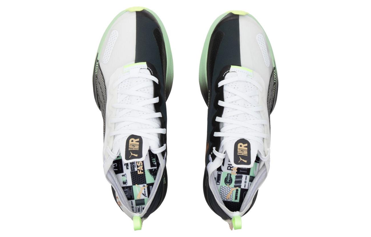 Беговые кроссовки мужские PUMA Fast R Nitro Elite Run 75 белые-черные, 42 EU