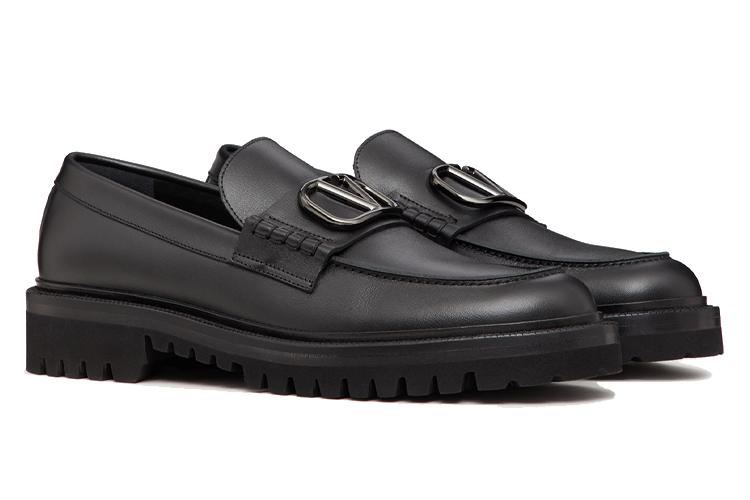 Лоферы мужские Valentino VLogo Plaque Slip On черные, 40 EU
