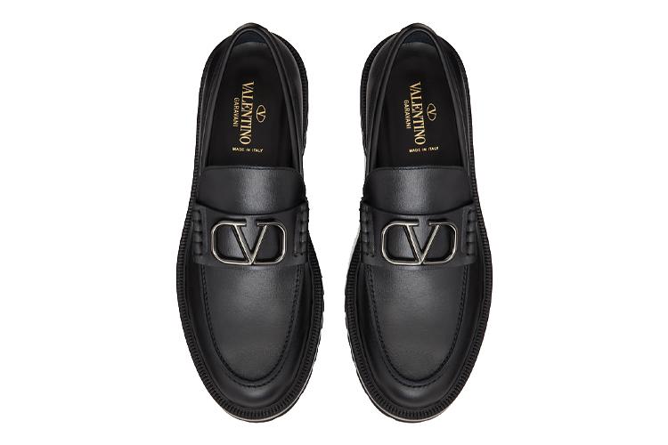 Лоферы мужские Valentino VLogo Plaque Slip On черные, 40 EU