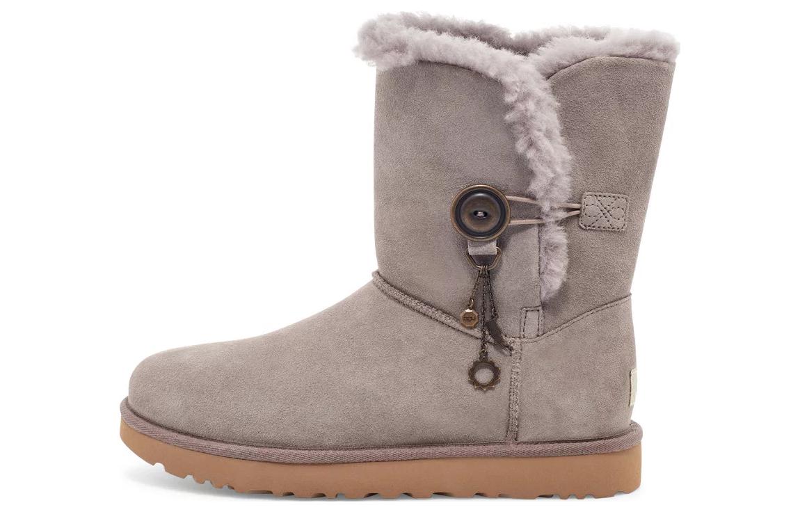 Снежные сапоги женские UGG Bailey Button 2 серые, 36 EU