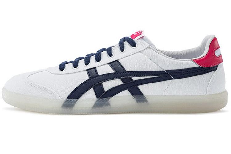 Кроссовки унисекс Onitsuka Tiger Tokuten белые с синим и красным, 46 EU