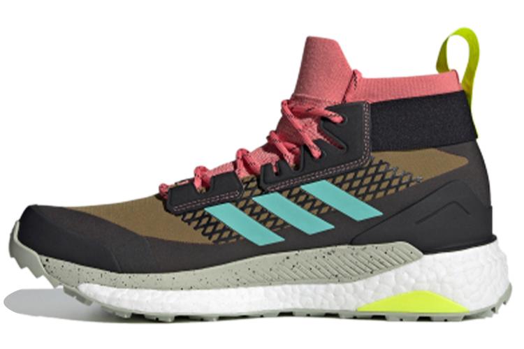 Кроссовки мужские Adidas Terrex Free Hiker GTX желтые, коричневые, розовые