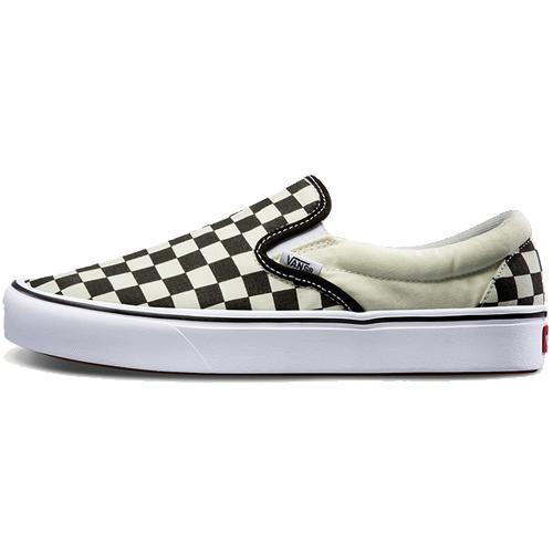 Слипоны унисекс Vans Slip On ComfyCush Checkerboard черные и белые