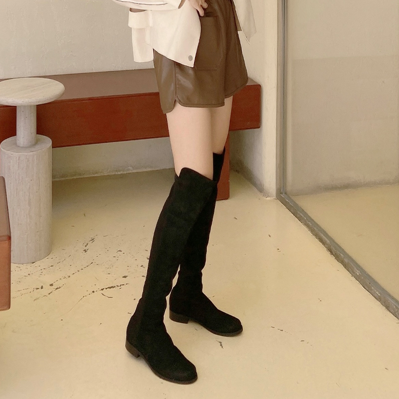 Ботфорты женские Stuart Weitzman SW 5050 черные, 38.5 EU