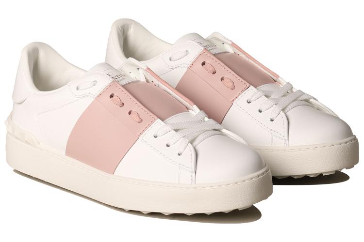 Кеды женские Valentino Garavani Rockstud Open белые-розовые, 35 EU