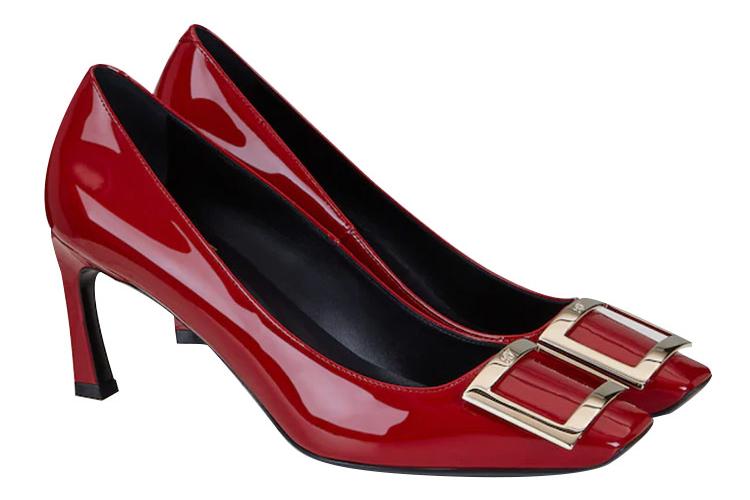 Туфли женские Roger Vivier Buckled Pumps красные, 37 EU