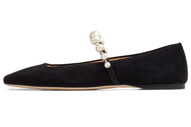 Балетки женские Jimmy Choo Ade черные-бежевые, 37 EU