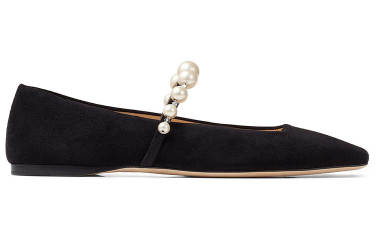 Балетки женские Jimmy Choo Ade черные-бежевые, 37 EU