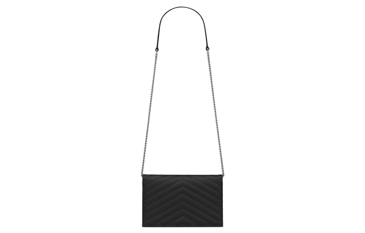 Сумка женская SAINT LAURENT Envelope Chain Wallet черная