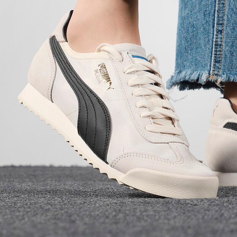 Кроссовки унисекс PUMA Roma Og Nylon whisper white black, 44 EU