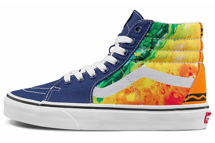 Спортивные кеды унисекс Vans Sk8 Hi Mashup Melt, blue-yellow