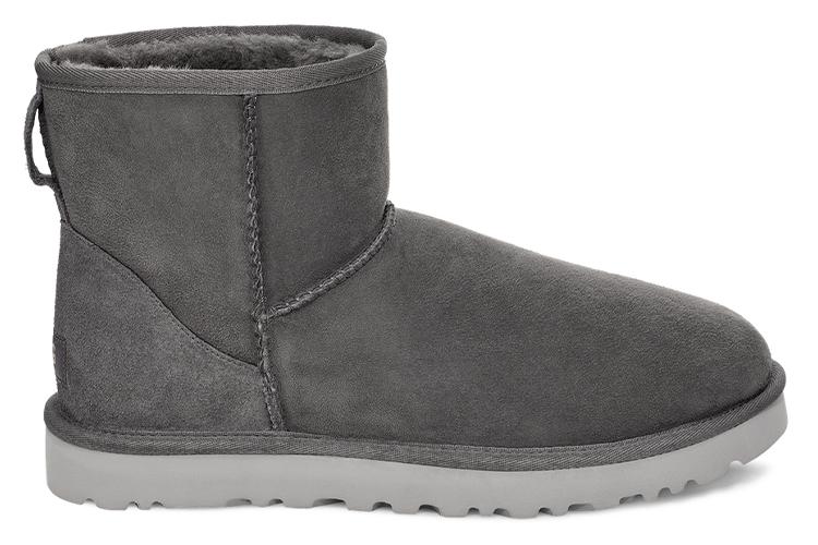 Снежные ботинки мужские UGG Classic Mini Fleece Lined темно-серые, 42 EU