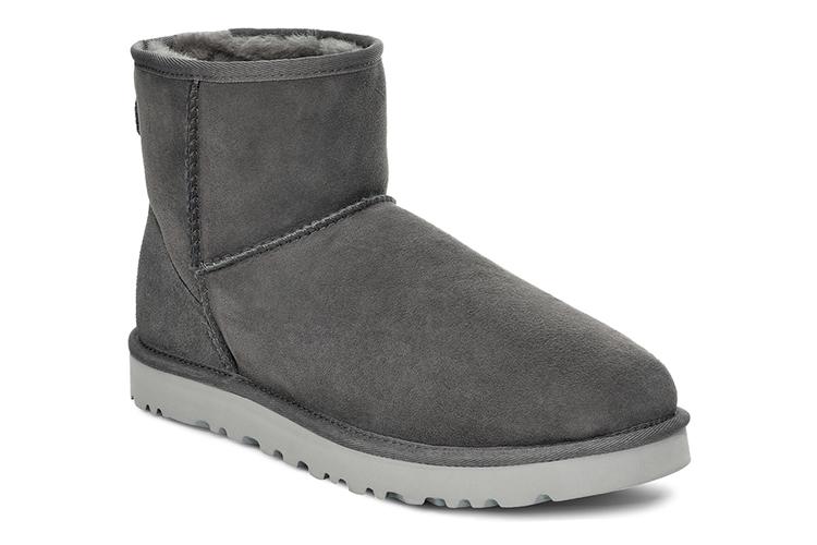 Снежные ботинки мужские UGG Classic Mini Fleece Lined темно-серые, 42 EU