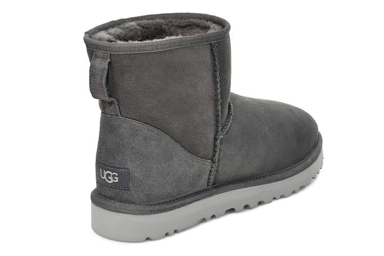 Снежные ботинки мужские UGG Classic Mini Fleece Lined темно-серые, 42 EU