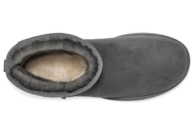 Снежные ботинки мужские UGG Classic Mini Fleece Lined темно-серые, 42 EU