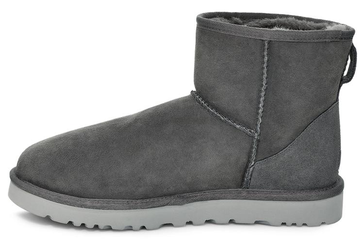 Снежные ботинки мужские UGG Classic Mini Fleece Lined темно-серые, 42 EU