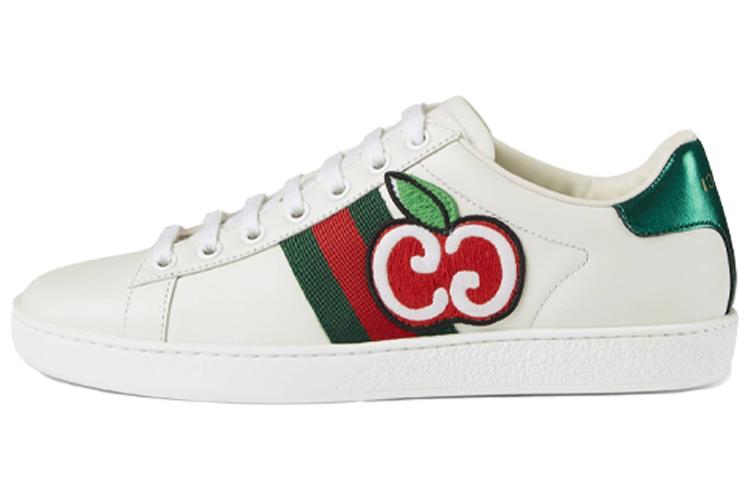 Кеды женские GUCCI Ace Low GG Apple Patch белые