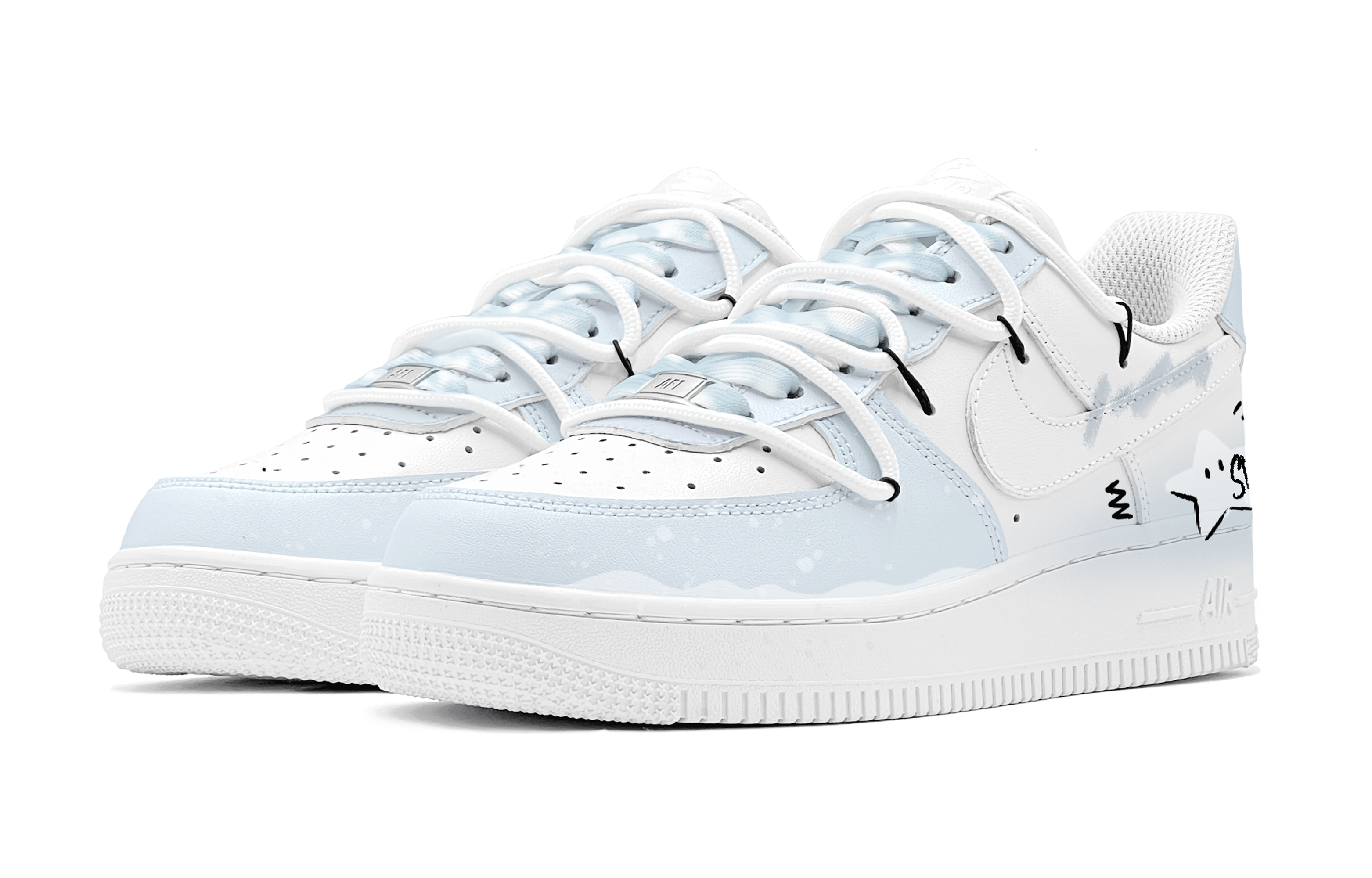 Кеды женские Nike Air Force 1 Low светло-голубые, 37.5 EU