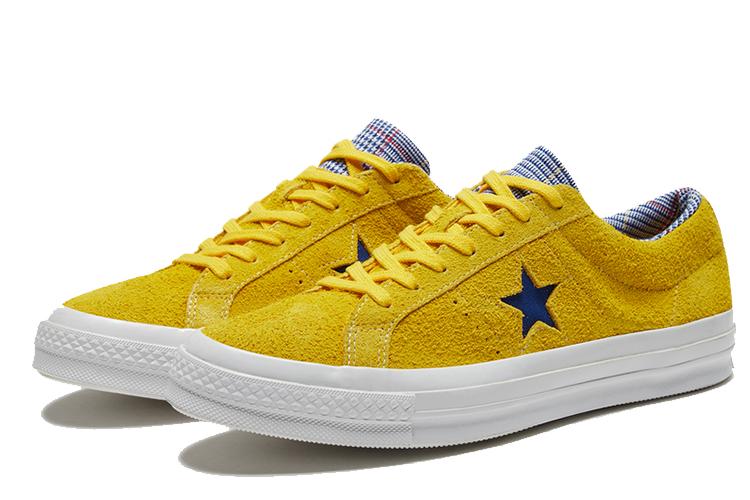 Кроссовки унисекс Converse One Star Suede amarillo/rush blue, 46.5 EU