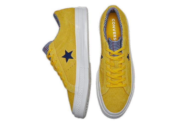 Кроссовки унисекс Converse One Star Suede amarillo/rush blue, 46.5 EU