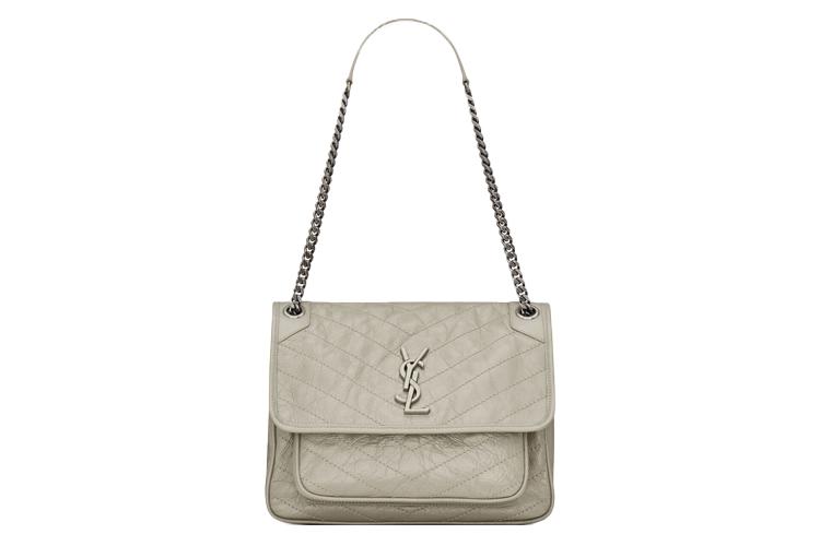 Сумка женская SAINT LAURENT Niki белая среднего размера