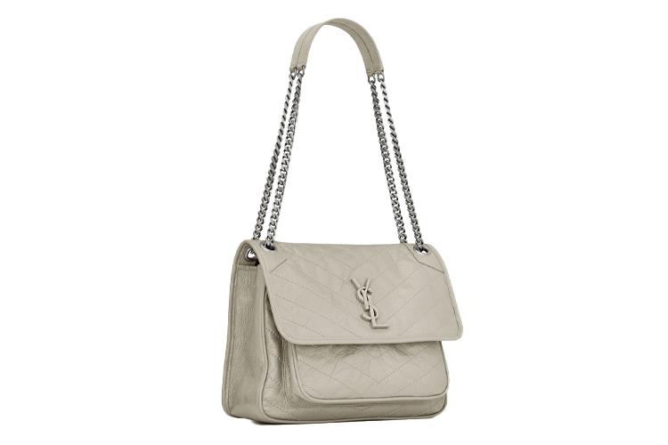 Сумка женская SAINT LAURENT Niki белая среднего размера