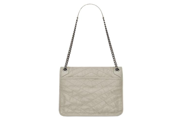 Сумка женская SAINT LAURENT Niki белая среднего размера