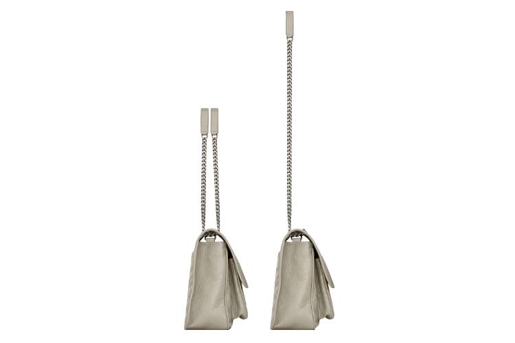 Сумка женская SAINT LAURENT Niki белая среднего размера