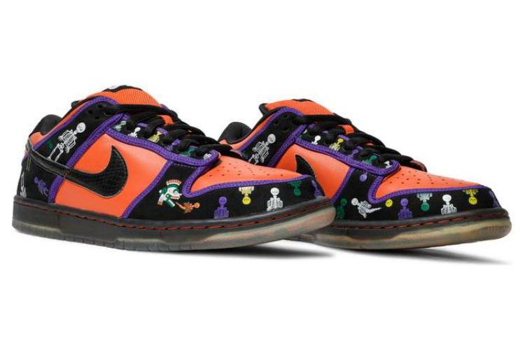 Кеды мужские Nike SB Dunk Low Day Of The Dead оранжевые-черные, 41 EU