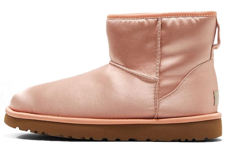 Угги женские UGG Classic Mini Satin розово-красного цвета, 37 EU