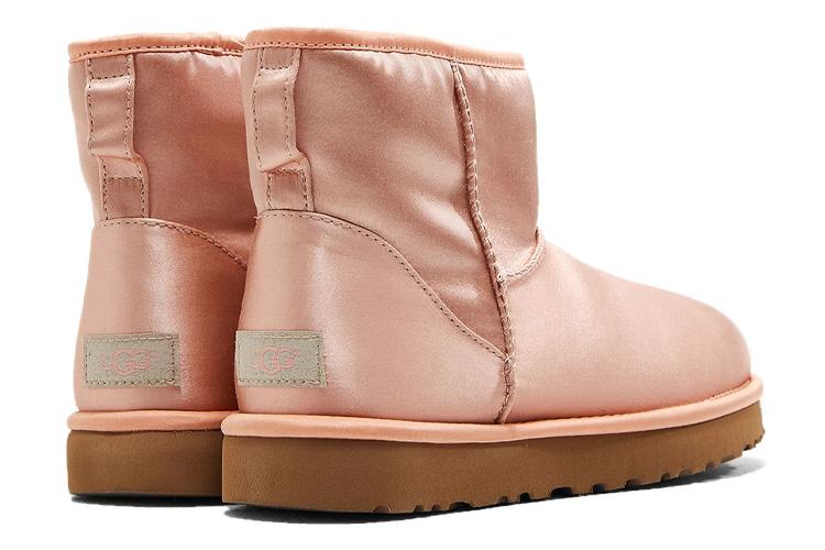 Угги женские UGG Classic Mini Satin розово-красного цвета, 37 EU